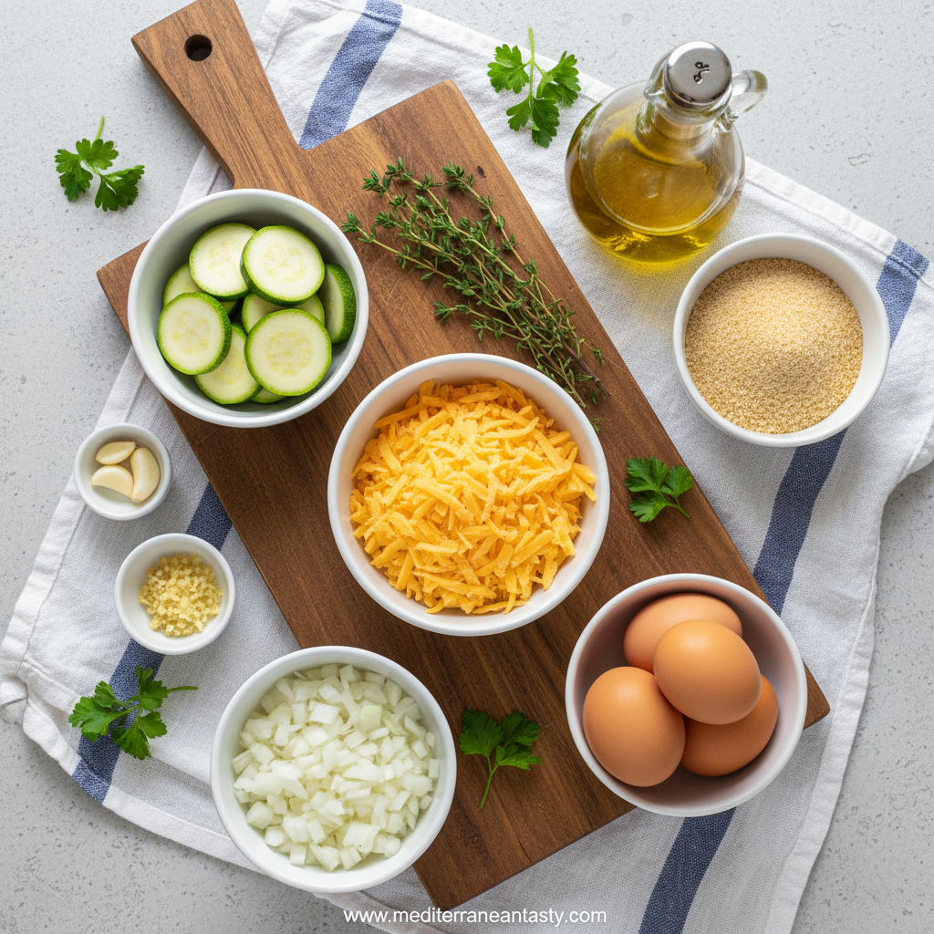 Ingredients for Zucchini Casserole