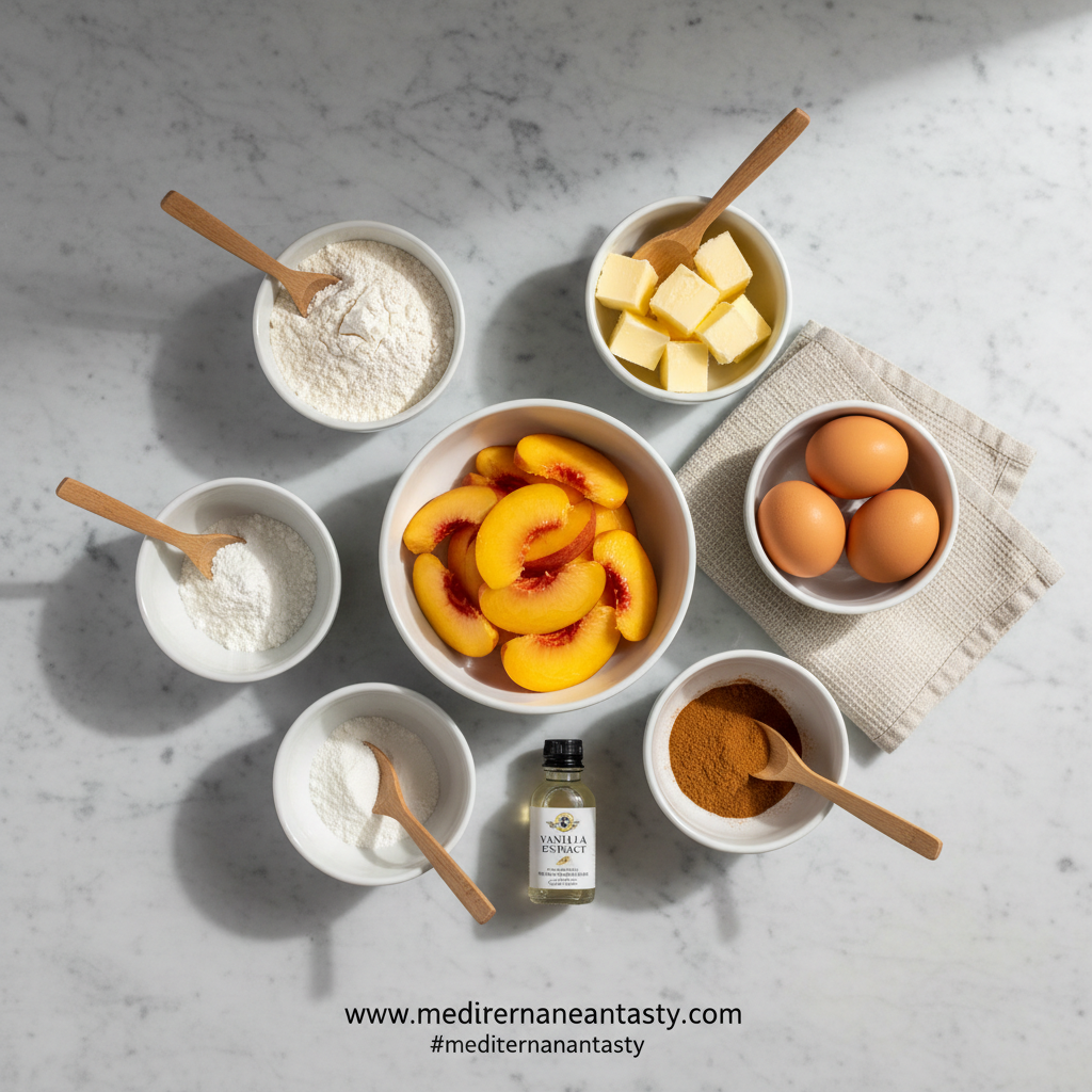 Ingredients for Peach Cobbler Pound Cake